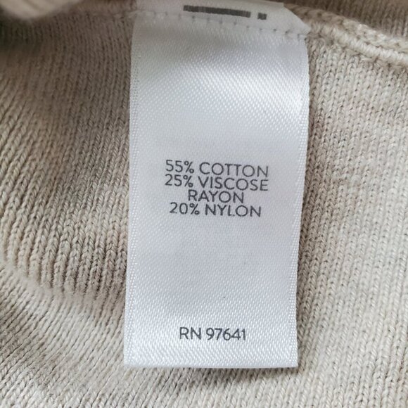 J. Jill Oatmeal Color Flat Knit Oversized Sweater with Back Detail Size XS - Picture 11 of 16